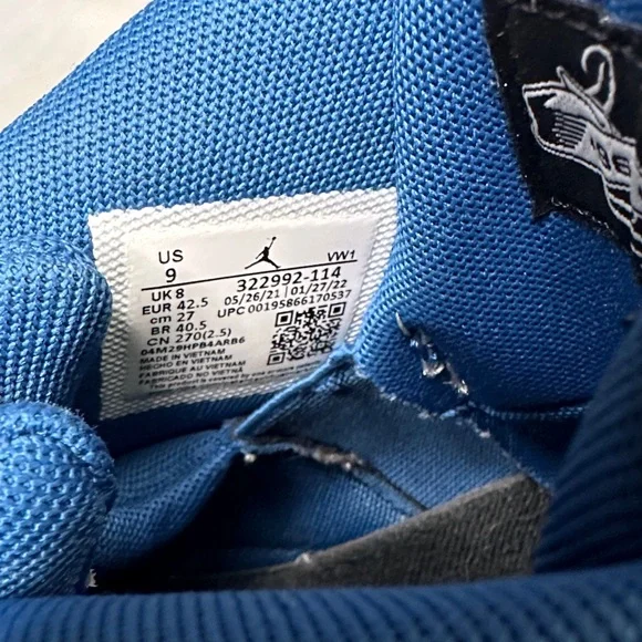 Jordan  White and Blue Sneakers - Picture 4 of 6